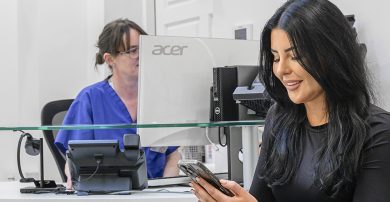 patient waiting in dental reception