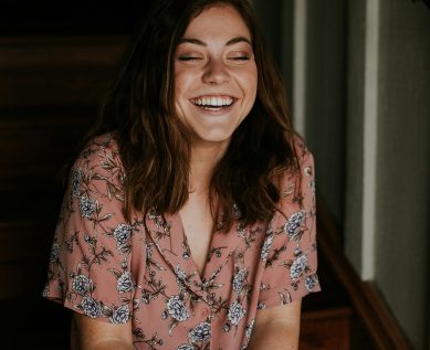 woman laughing