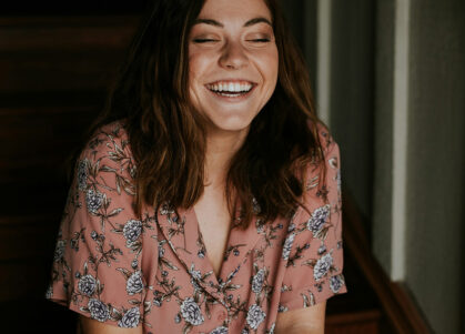 woman laughing